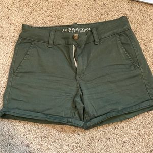 American Eagle midi twill shorts